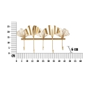 Metal Wall-Mounted Coat Rack with 5 Hooks, 26.3x49.5x6 cm, Leaves Design Catalog