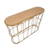 Boho Chic Metal Console Table with Rattan Top Samui Sale