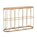 Boho Chic Metal Console Table with Rattan Top Samui Promotion