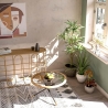 Boho Chic Metal Console Table with Rattan Top Samui Model