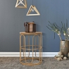 Samui Round Metal and Rattan Coffee Table, 55x40x40cm On Sale