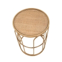 Samui Round Metal and Rattan Coffee Table, 55x40x40cm Offers