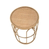 Samui Round Metal and Rattan Coffee Table, 55x40x40cm Offers