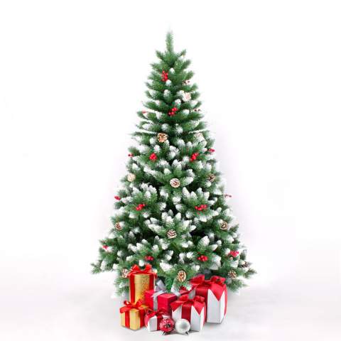 Artificial Christmas tree 180 cm with included decorations Bergen Promotion