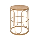 Samui Round Metal and Rattan Coffee Table, 55x40x40cm Promotion