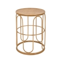 Samui Round Metal and Rattan Coffee Table, 55x40x40cm Promotion