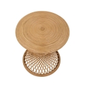 Teyra Boho Chic Round Rattan Coffee Table 56x48x48cm Offers