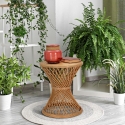 Teyra Boho Chic Round Rattan Coffee Table 56x48x48cm On Sale