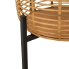 Set of 2 Round Rattan Plant Stands with Black Metal Base Zeyok Discounts