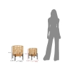 Set of 2 Round Rattan Plant Stands with Black Metal Base Zeyok Catalog