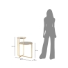 Gold Metal Coffee Table with 2 Smoked Glass Shelves - Mohana Bulk Discounts