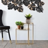 Gold Metal Coffee Table with 2 Smoked Glass Shelves - Mohana On Sale