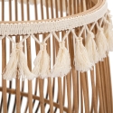 Set of 2 Round Storage Baskets in Rattan and Fabric Fuji Sale