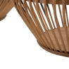 Set of 2 Round Storage Baskets in Rattan and Fabric Fuji Discounts