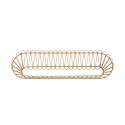 Boho Chic Panama Wall Shelf in Metal and Rattan Promotion
