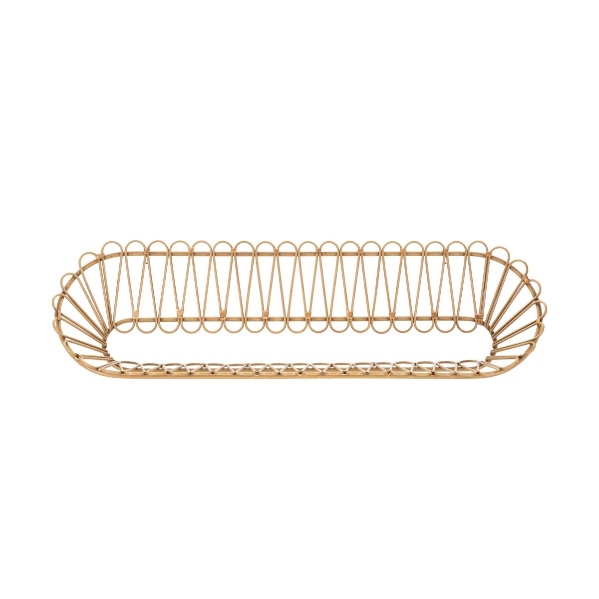 Boho Chic Panama Wall Shelf in Metal and Rattan Promotion