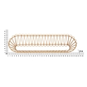 Boho Chic Panama Wall Shelf in Metal and Rattan Bulk Discounts