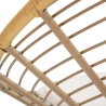 Metal and Rattan Chair with White Cushion, Boho Chic Panama Choice Of