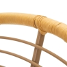 Metal and Rattan Chair with White Cushion, Boho Chic Panama Model