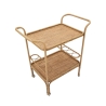 Panama Metal and Rattan Serving Cart with Bottle Holder Offers