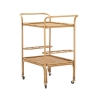 Panama Metal and Rattan Serving Cart with Bottle Holder Sale