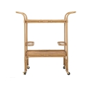 Panama Metal and Rattan Serving Cart with Bottle Holder Discounts