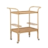Panama Metal and Rattan Serving Cart with Bottle Holder Promotion