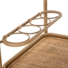 Panama Metal and Rattan Serving Cart with Bottle Holder Bulk Discounts