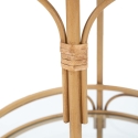 Round Rattan Serving Cart with Glass Shelves Panama Bulk Discounts