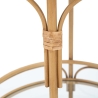 Round Rattan Serving Cart with Glass Shelves Panama Bulk Discounts