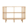 Boho Chic Entryway Console Table with 3 Shelves in Metal and Rattan - Panama Offers