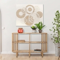 Boho Chic Entryway Console Table with 3 Shelves in Metal and Rattan - Panama On Sale