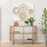 Boho Chic Entryway Console Table with 3 Shelves in Metal and Rattan - Panama On Sale