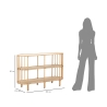 Boho Chic Entryway Console Table with 3 Shelves in Metal and Rattan - Panama Choice Of