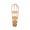 Round Corner Bookshelf in Rattan and Metal, 4 Shelves - Panama Sale