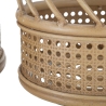 Set of 2 Round Metal and Rattan Plant Stands Panama Catalog