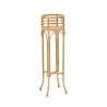 Panama Stand Round Plant Pot Holder with Metal and Rattan Base Promotion
