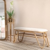 Panama Stand Round Plant Pot Holder with Metal and Rattan Base On Sale