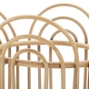 Round Metal and Woven Rattan Bamboo Plant Stand Panama Sale