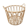 Boho Chic Round Metal and Rattan Storage Basket Panama Offers