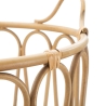 Boho Chic Round Metal and Rattan Storage Basket Panama Sale