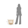 Boho Chic Round Metal and Rattan Storage Basket Panama Catalog