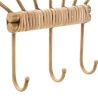 Wall-Mounted Metal and Rattan Coat Rack with 3 Hooks, Panama Sale