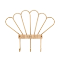 Wall-Mounted Metal and Rattan Coat Rack with 3 Hooks, Panama Promotion