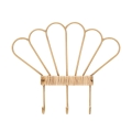 Wall-Mounted Metal and Rattan Coat Rack with 3 Hooks, Panama Promotion