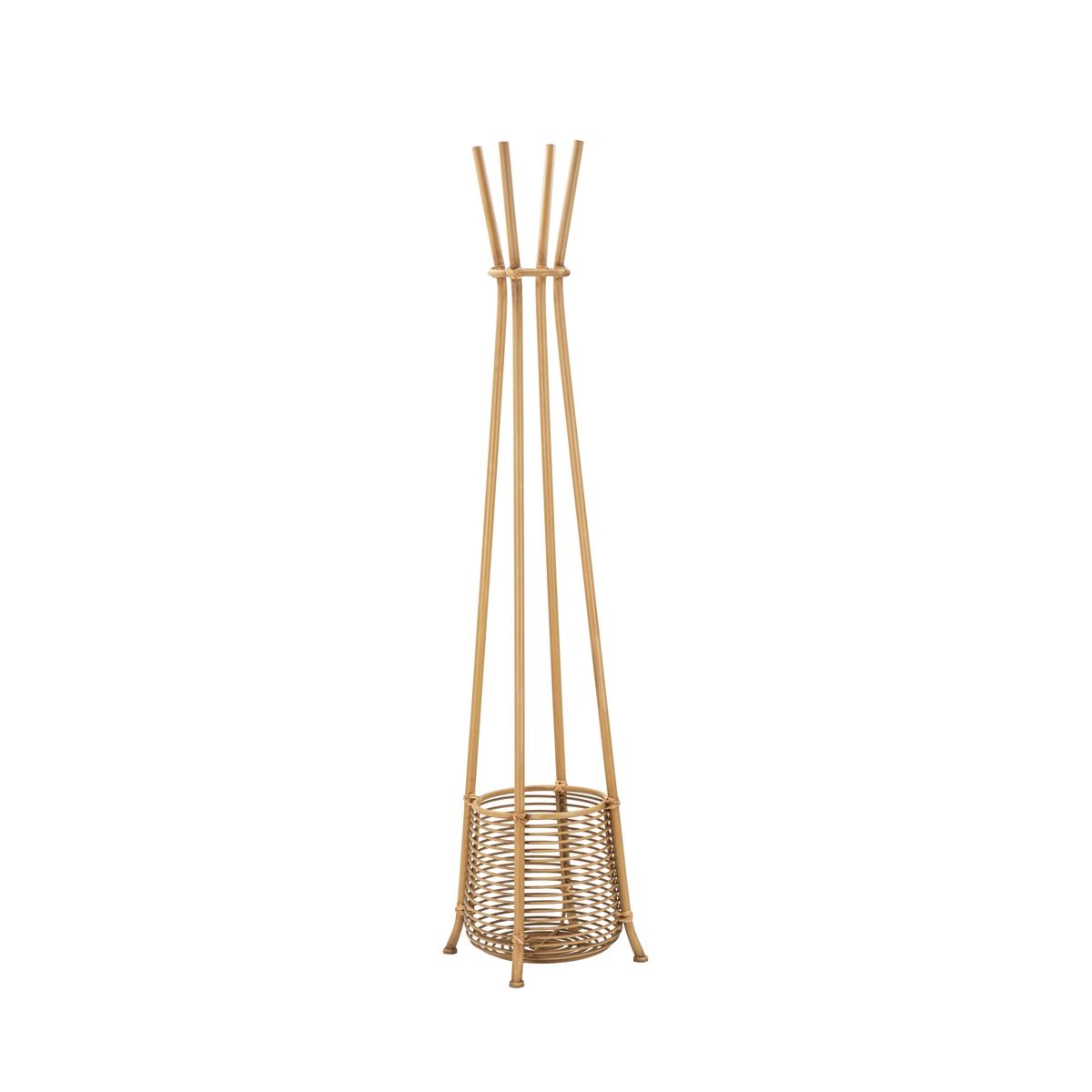 Panama Rattan Floor Coat Rack with Umbrella Holder 49x175cm Promotion