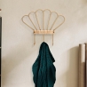 Wall-Mounted Metal and Rattan Coat Rack with 3 Hooks, Panama On Sale