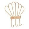 Wall-Mounted Metal and Rattan Coat Rack with 3 Hooks, Panama Offers