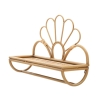 Panama Metal and Rattan Wall Shelf with Hanging Rod Promotion