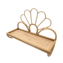 Panama Metal and Rattan Wall Shelf with Hanging Rod Sale